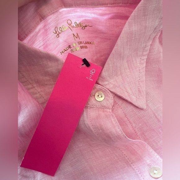 Lilly Pulitzer Sea View Linen Button Down Top NWT - Picture 16 of 16